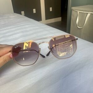 Ray-Ban Rose Gold Aviator Sunglasses